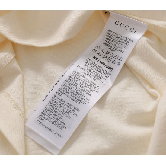 Cloni Maglietta girocollo Gucci unisex nera/albicocca 12 firmate