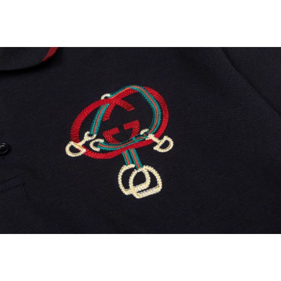 Cloni Polo Gucci con ricamo a doppia GG e morsetto 01 firmate