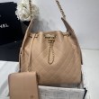 Borse firmate replica media Chanel 25 Hobo Caviar Quilted AS5311 Beige