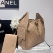 Borse firmate replica media Chanel 25 Hobo Caviar Quilted AS5311 Beige