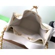 Borsa a mano media Chanel 25 Hobo Caviar Quilted AS5311 Bianco