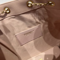 Borsa a mano media Chanel 25 Hobo Caviar Quilted AS5311 Rosa