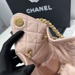 Borsa a mano media Chanel 25 Hobo Caviar Quilted AS5311 Rosa