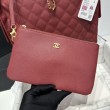 Borse Replica a mano media Chanel 25 Hobo Caviar Quilted AS5311 Rosso