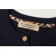 Cloni Cardigan classico Burberry maglia scozzese a maniche lunghe con ricamo firmate