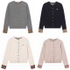 Cloni Cardigan classico Burberry maglia scozzese a maniche lunghe con ricamo firmate