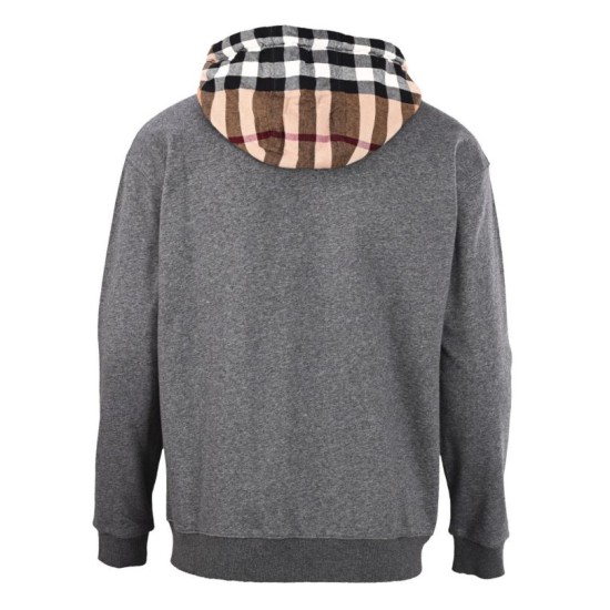 Cloni Giacca Burberry cappuccio e cerniera in patchwork scozzese firmate