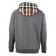 Cloni Giacca Burberry cappuccio e cerniera in patchwork scozzese firmate