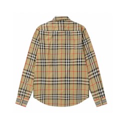 Replica di lusso Camicia a quadri Vintage Burberry con polsini a coste Imitazioni Cloni Camicia a quadri Vintage Burberry con polsini a coste firmate