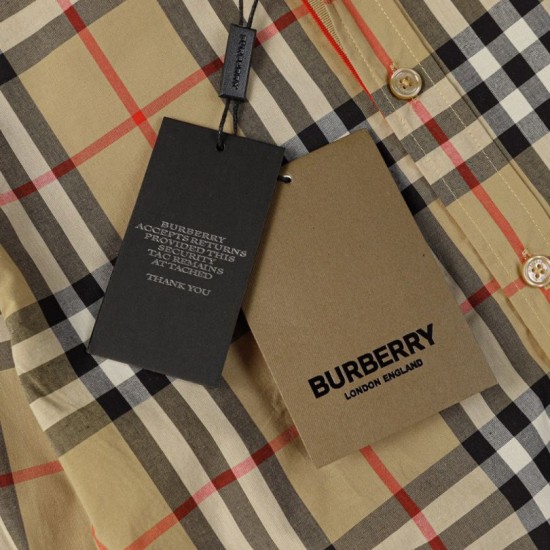 Cloni Camicia a quadri Vintage Burberry con polsini a coste firmate