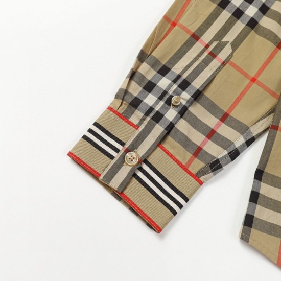 Cloni Camicia a quadri Vintage Burberry con polsini a coste firmate