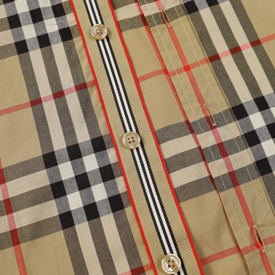 Cloni Camicia a quadri Vintage Burberry con polsini a coste firmate