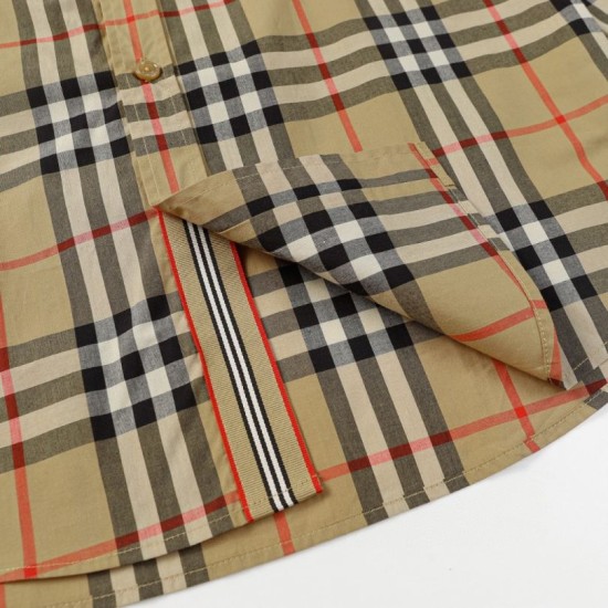 Cloni Camicia a quadri Vintage Burberry con polsini a coste firmate