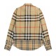 Cloni Camicia Burberry a maniche lunghe con patchwork scozzese firmate