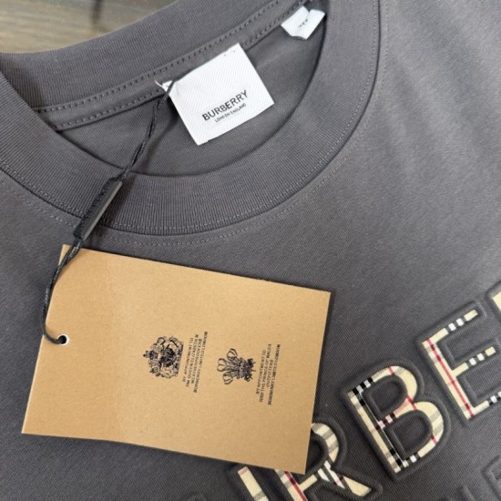 Cloni Burberry T-shirt unisex a maniche corte con scollo rotondo 01 firmate