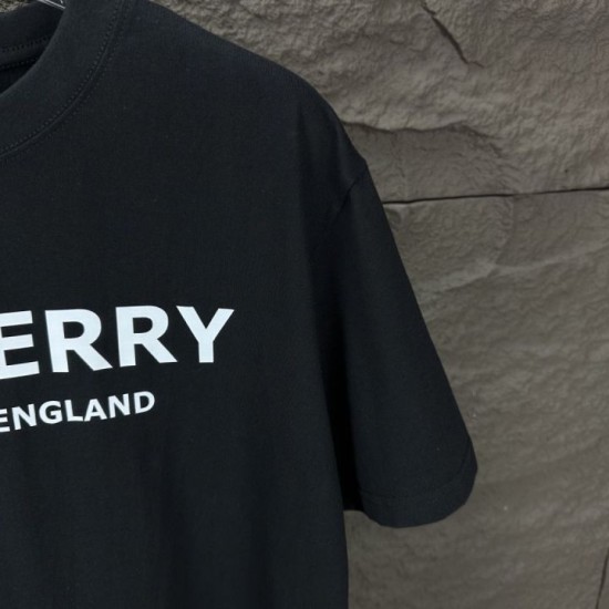 Cloni Burberry T-shirt unisex a maniche corte con logo firmate