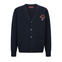Cloni Cardigan in maglia unisex con ricamo Doppia G Gucci in edizione limitata firmate