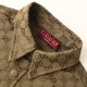 Cloni Giacca-camicia Gucci con colletto alla coreana e motivo Doppia G in jacquard all-over firmate
