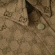 Cloni Giacca-camicia Gucci con colletto alla coreana e motivo Doppia G in jacquard all-over firmate