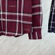 Replica di lusso Camicia Gucci a maniche lunghe con colletto jacquard scozzese Imitazioni Cloni Camicia Gucci a maniche lunghe con colletto jacquard scozzese firmate