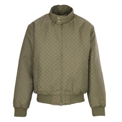 Cloni Giacca trapuntata con collo alto e stampa GG Gucci all-over firmate