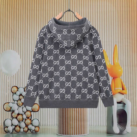 Replica di lusso Giacca Gucci classica cappuccio in misto cashmere jacquard con doppia G Imitazioni Cloni Giacca Gucci classica cappuccio in misto cashmere jacquard con doppia G firmate