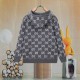 Replica di lusso Giacca Gucci classica cappuccio in misto cashmere jacquard con doppia G Imitazioni Cloni Giacca Gucci classica cappuccio in misto cashmere jacquard con doppia G firmate