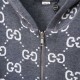 Replica di lusso Giacca Gucci classica cappuccio in misto cashmere jacquard con doppia G Imitazioni Cloni Giacca Gucci classica cappuccio in misto cashmere jacquard con doppia G firmate