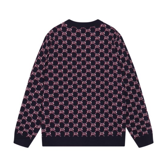 Replica di lusso Maglione girocollo Gucci lana con logo classico doppia G Imitazioni Cloni Maglione girocollo Gucci lana con logo classico doppia G firmate