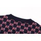 Replica di lusso Maglione girocollo Gucci lana con logo classico doppia G Imitazioni Cloni Maglione girocollo Gucci lana con logo classico doppia G firmate
