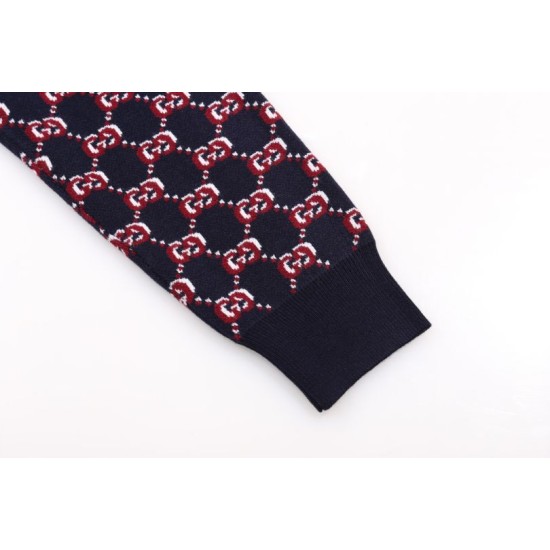 Replica di lusso Maglione girocollo Gucci lana con logo classico doppia G Imitazioni Cloni Maglione girocollo Gucci lana con logo classico doppia G firmate