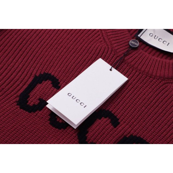Replica di lusso Maglione Gucci girocollo in jacquard con logo 02 Imitazioni Cloni Maglione Gucci girocollo in jacquard con logo 02 firmate