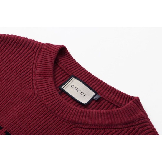 Replica di lusso Maglione Gucci girocollo in jacquard con logo 02 Imitazioni Cloni Maglione Gucci girocollo in jacquard con logo 02 firmate