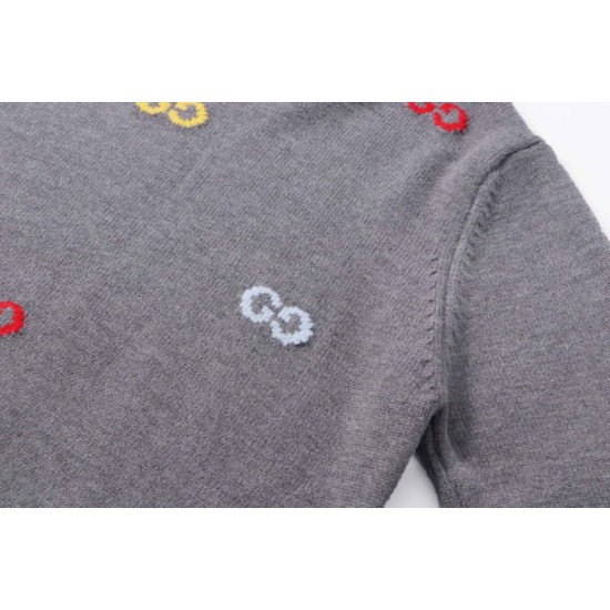 Replica di lusso Maglione Gucci girocollo jacquard con logo doppia G colorato Imitazioni Cloni Maglione Gucci girocollo jacquard con logo doppia G colorato firmate