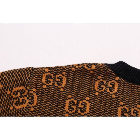 Replica di lusso Maglione Gucci girocollo jacquard con doppia G Imitazioni Cloni Maglione Gucci girocollo jacquard con doppia G firmate