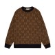 Replica di lusso Maglione Gucci girocollo jacquard con doppia G Imitazioni Cloni Maglione Gucci girocollo jacquard con doppia G firmate