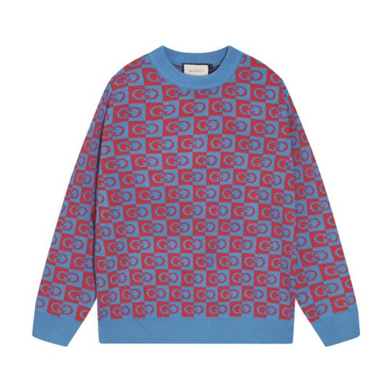 Replica di lusso Maglione Gucci girocollo jacquard con doppia G 02 Imitazioni Cloni Maglione Gucci girocollo jacquard con doppia G 02 firmate