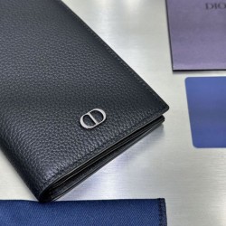 Replica di lusso Qualità superiore replica imitazione Portafoglio verticale Dior CD Icon in pelle di vitello martellata nera Imitazioni Cloni Qualità superiore replica imitazione Portafoglio verticale Dior CD Icon in pelle di vitello martellata nera firmate