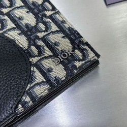 Replica di lusso Portafoglio lungo verticale Dior Saddle Dior Oblique jacquard nero Imitazioni Cloni Portafoglio lungo verticale Dior Saddle Dior Oblique jacquard nero firmate