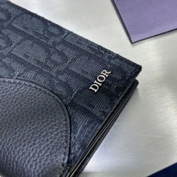 Replica di lusso Qualità superiore replica Dettagli perfetti Portafoglio verticale lungo da uomo Dior Saddle jacquard obliquo nero Imitazioni Cloni Qualità superiore replica Dettagli perfetti Portafoglio verticale lungo da uomo Dior Saddle jacquard obliquo nero firmate