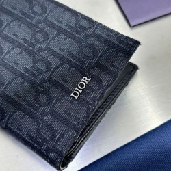 Replica di lusso Portafoglio Dior lungo a due ante Dior Oblique Jacquard nero Imitazioni Cloni Portafoglio Dior lungo a due ante Dior Oblique Jacquard nero firmate
