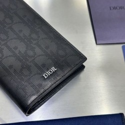Replica di lusso Portafoglio lungo Dior a due ante Dior Oblique Galaxy nero Imitazioni Cloni Portafoglio lungo Dior a due ante Dior Oblique Galaxy nero firmate