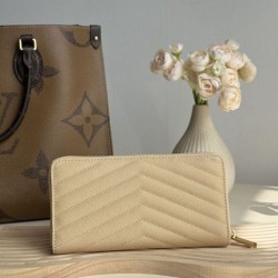 Replica di lusso Qualità da grande replica Portafoglio YSL Saint Laurent Monogram Continental con cerniera Albicocca Imitazioni Cloni Qualità da grande replica Portafoglio YSL Saint Laurent Monogram Continental con cerniera Albicocca firmate