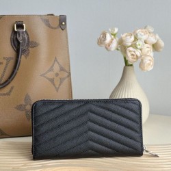 Replica di lusso Pari all'originale replica Dettagli perfetti Portafoglio YSL Saint Laurent Monogram Continental con cerniera Nero Argento Imitazioni Cloni Pari all'originale replica Dettagli perfetti Portafoglio YSL Saint Laurent Monogram Continental con cerniera Nero Argento firmate