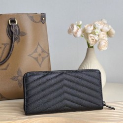 Replica di lusso Pari all'originale replica Portafoglio YSL Saint Laurent Monogram Continental con cerniera Nero Imitazioni Cloni Pari all'originale replica Portafoglio YSL Saint Laurent Monogram Continental con cerniera Nero firmate