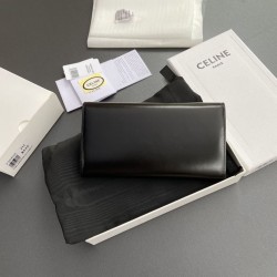 Replica di lusso Qualità superiore replica Portafoglio grande Celine Triomphe Nero Imitazioni Cloni Qualità superiore replica Portafoglio grande Celine Triomphe Nero firmate