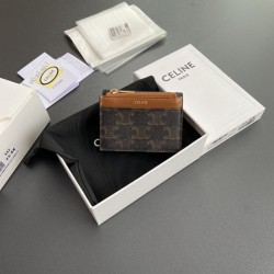 Replica di lusso Portafoglio compatto Celine con Coin Triomphe Imitazioni Cloni Portafoglio compatto Celine con Coin Triomphe firmate