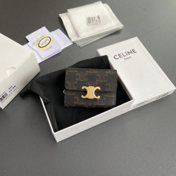 Cloni Portafoglio compatto Celine con Coin Triomphe firmate
