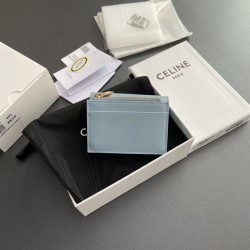 Replica di lusso Qualità superiore replica Portafoglio compatto Celine con portamonete Triomphe Blu Imitazioni Cloni Qualità superiore replica Portafoglio compatto Celine con portamonete Triomphe Blu firmate