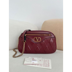 Borsa a mano Valentino Garavani catena Quiltie 67 agnello Rosso
